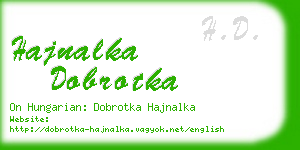 hajnalka dobrotka business card